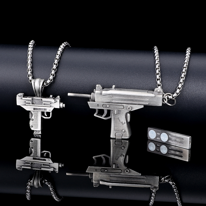 EVBEA UZI Submachine Gun Pendant Necklace