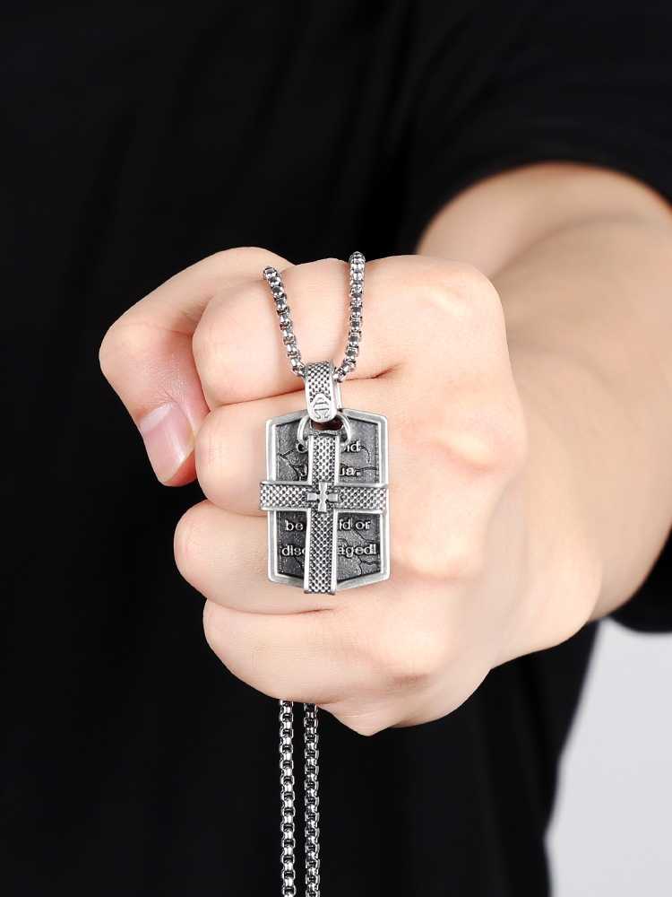 EVBEA Cross Square Pendant Necklace