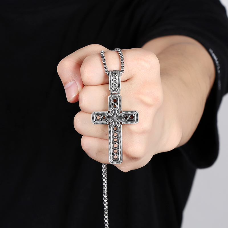EVBEA Hollow Cross Pendant Necklace