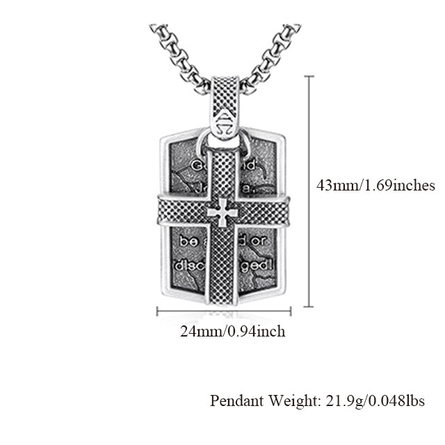 EVBEA Cross Square Pendant Necklace