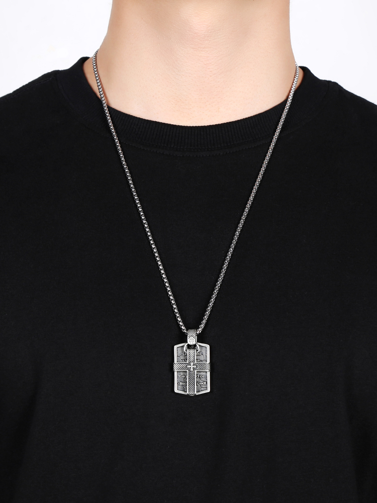 EVBEA Cross Square Pendant Necklace