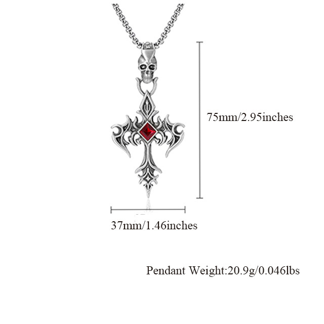 EVBEA Mens Diamond Cross Necklace