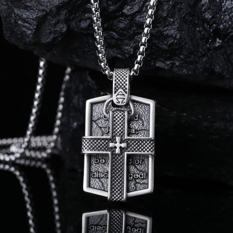 EVBEA Cross Square Pendant Necklace