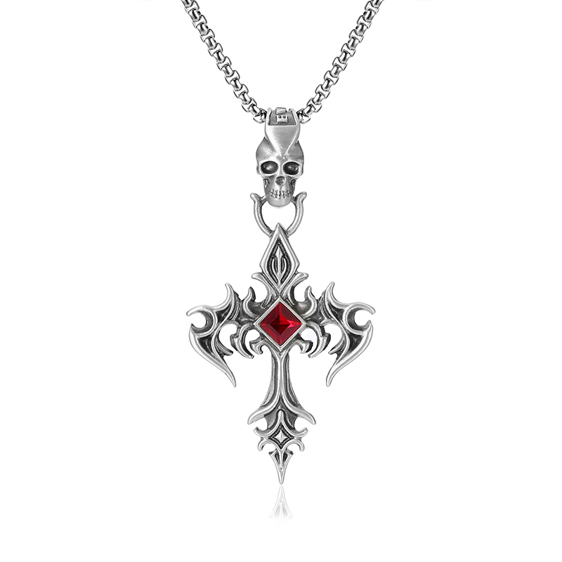 EVBEA Mens Diamond Cross Necklace