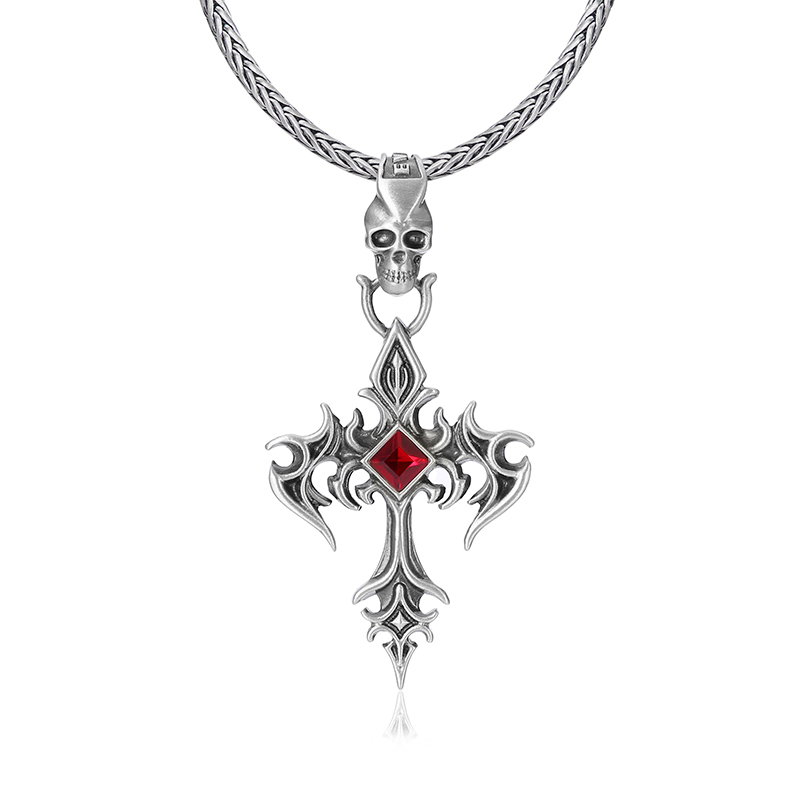 EVBEA Mens Diamond Cross Necklace