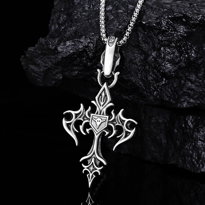 EVBEA Mens Diamond Cross Necklace