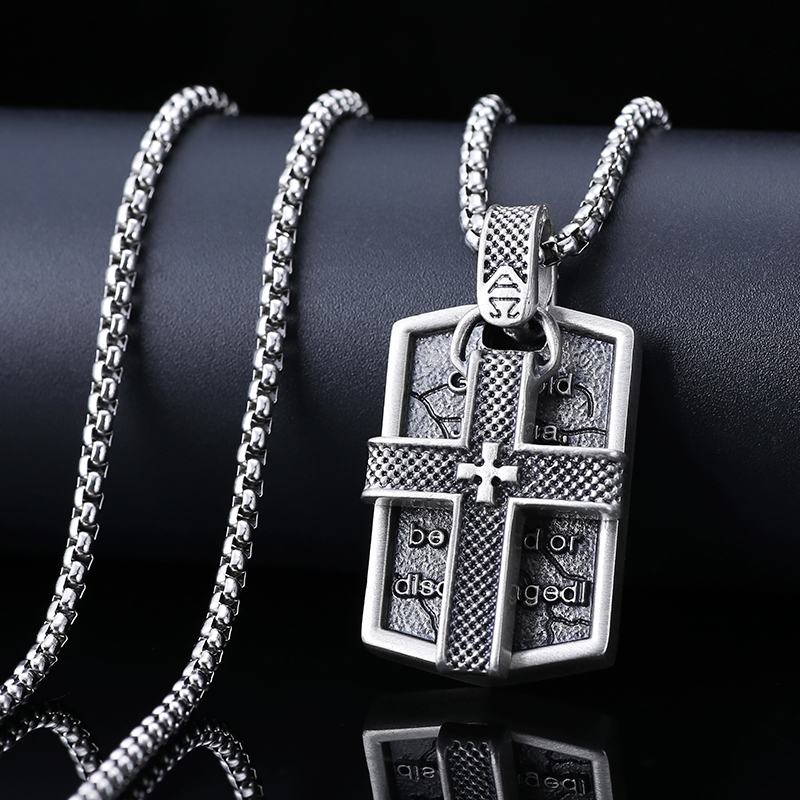 EVBEA Cross Square Pendant Necklace