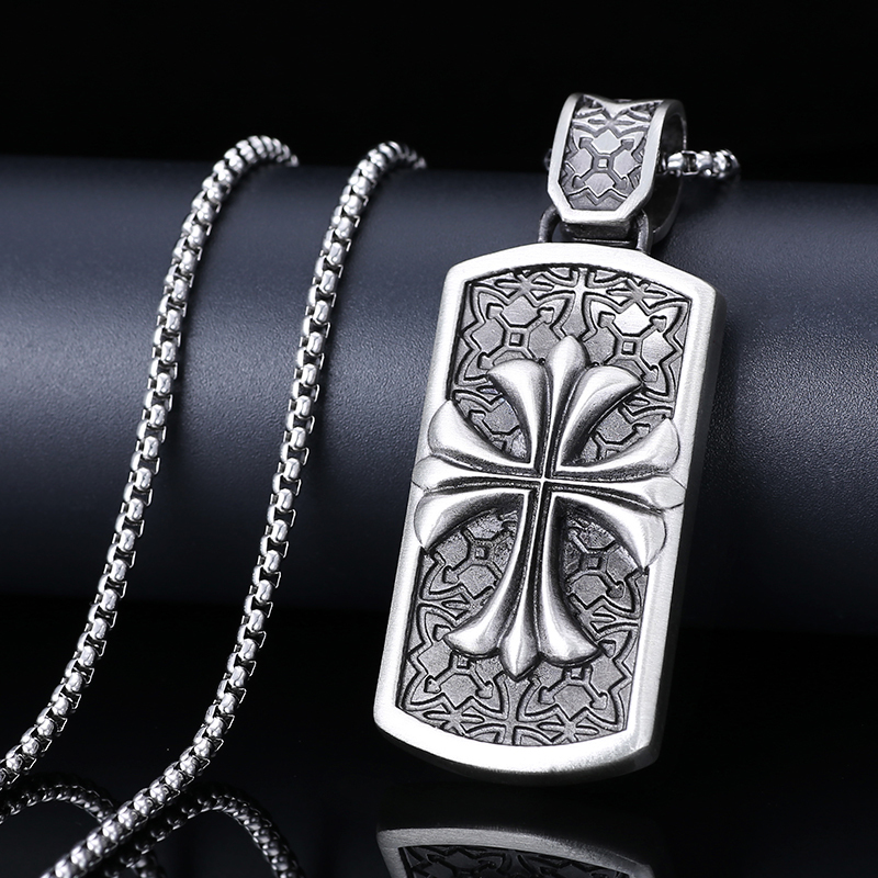 EVBEA Pattern Square Pendant Necklace