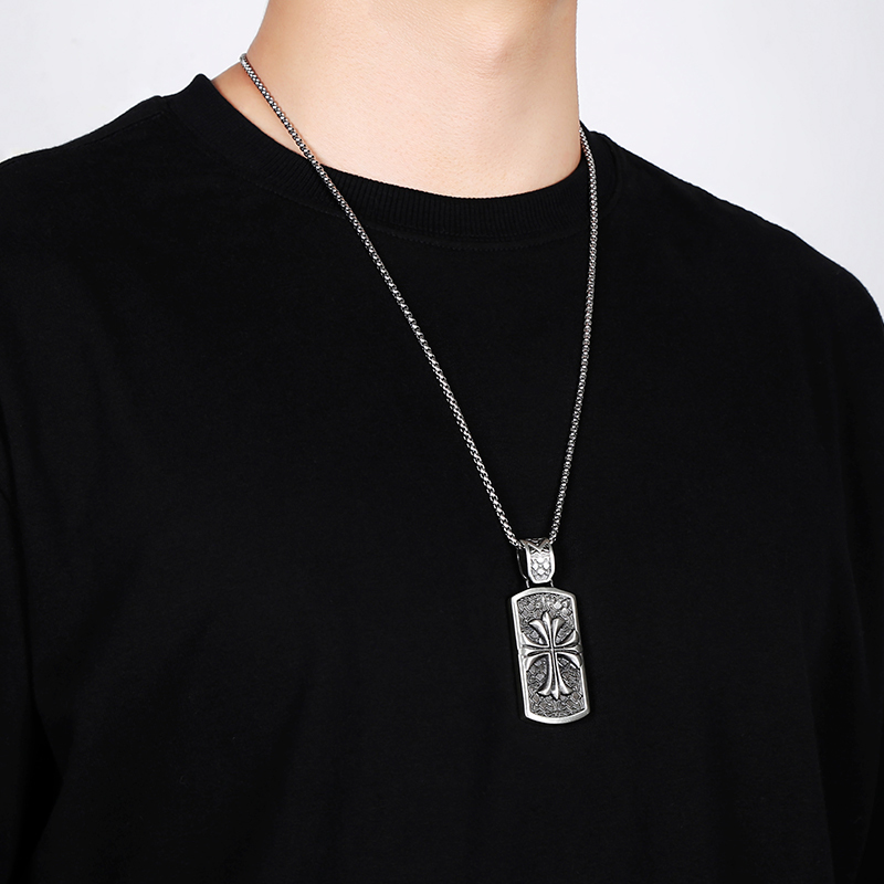 EVBEA Pattern Square Pendant Necklace