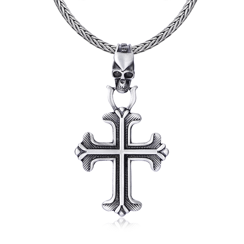 EVBEA Skull Cross Pendant Necklace