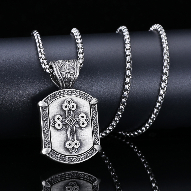 EVBEA Cross square pendant necklace