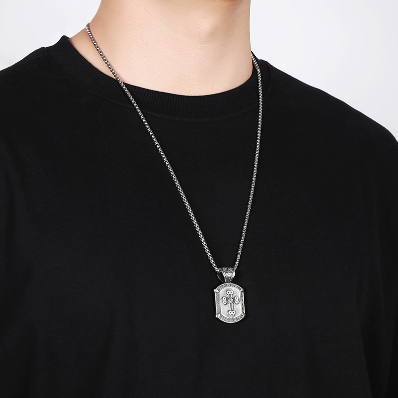 EVBEA Cross square pendant necklace