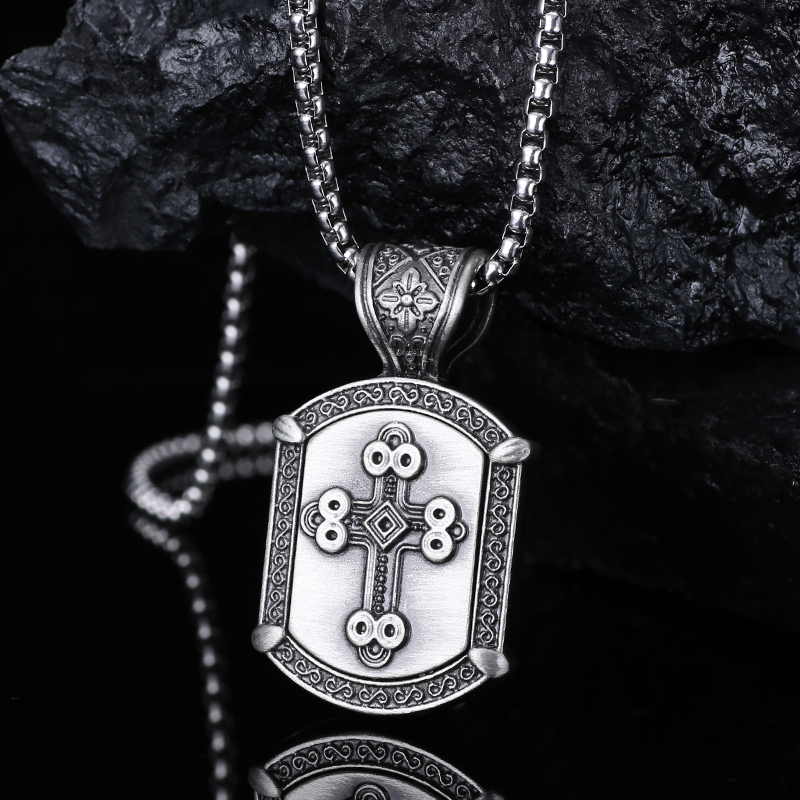 EVBEA Cross square pendant necklace