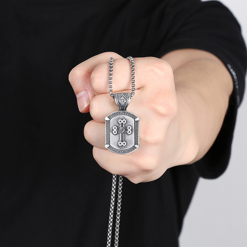 EVBEA Cross square pendant necklace