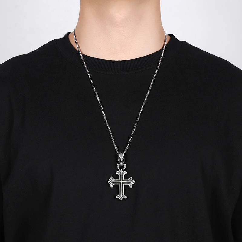 EVBEA Skull Cross Pendant Necklace