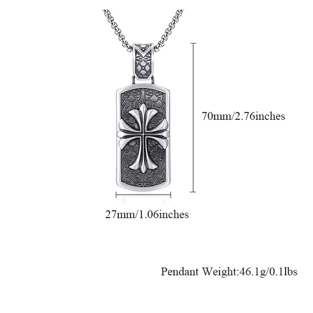 EVBEA Pattern Square Pendant Necklace