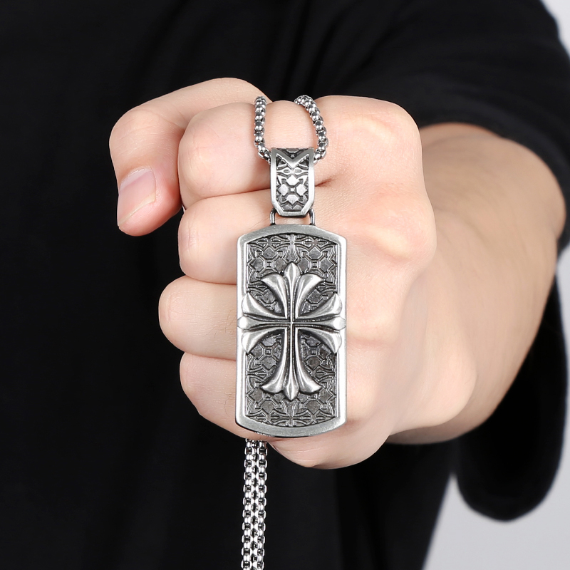 EVBEA Pattern Square Pendant Necklace