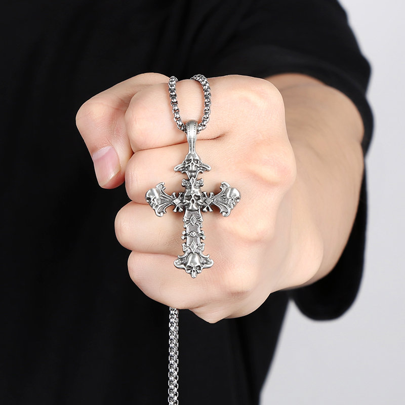 EVBEA Diamond Cross Pendant Necklace