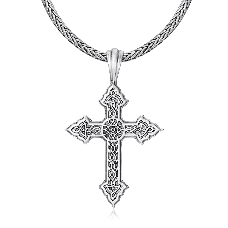 EVBEA Male Cross Chain Necklace