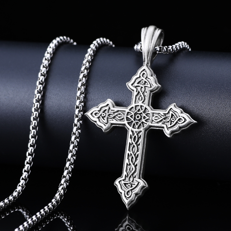 EVBEA Male Cross Chain Necklace