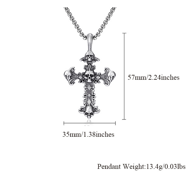 EVBEA Diamond Cross Pendant Necklace