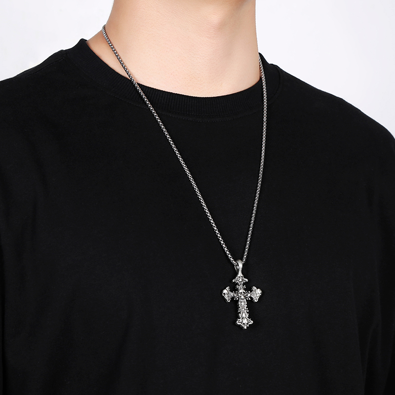 EVBEA Diamond Cross Pendant Necklace