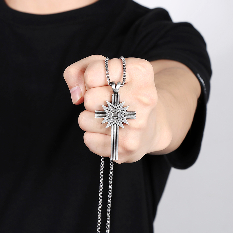 EVBEA Chain Necklace for Men Cross