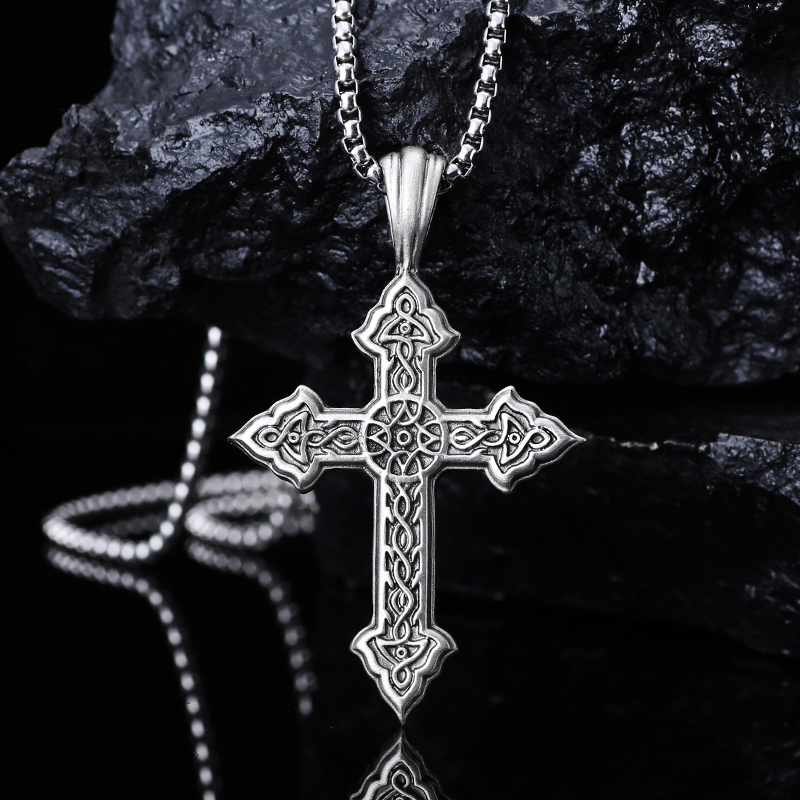 EVBEA Male Cross Chain Necklace