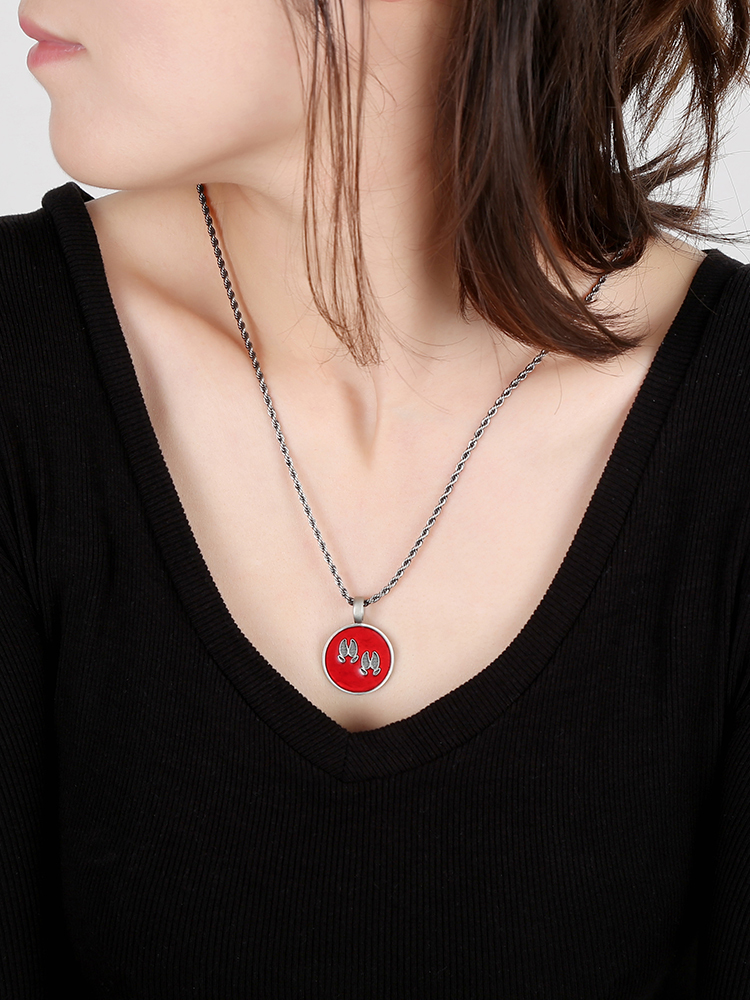 EVBEA Chinese Zodiac - Pig Footprints - Black Pendant
