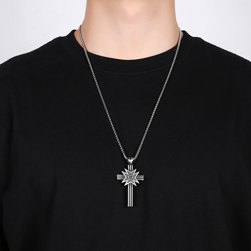 EVBEA Chain Necklace for Men Cross