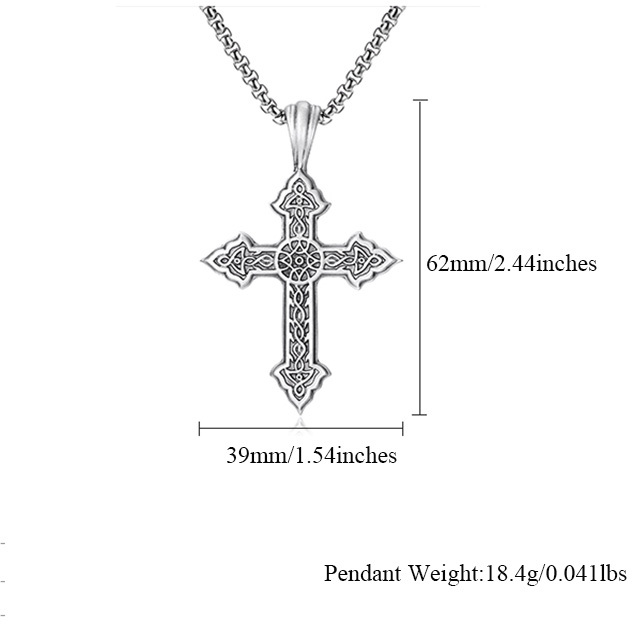 EVBEA Male Cross Chain Necklace