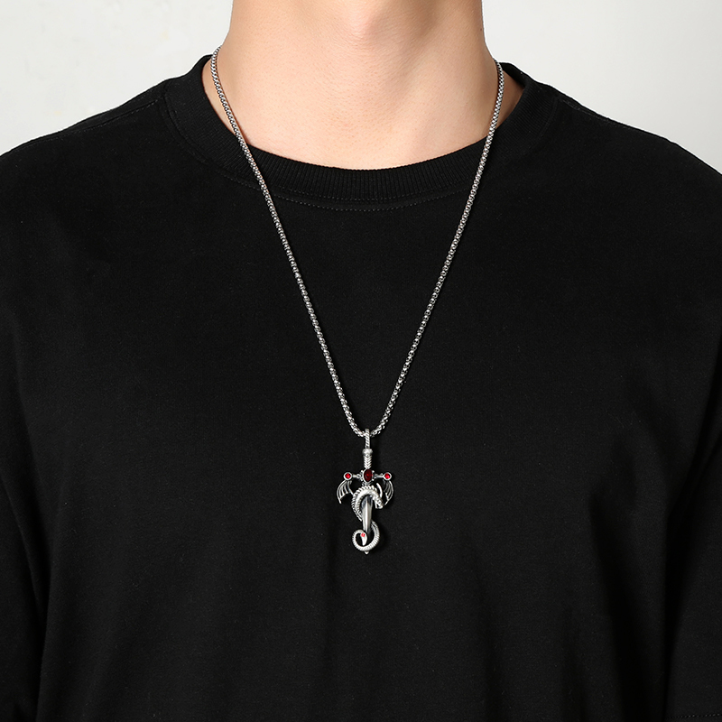 EVBEA Dragon Sword Heavenly Lord Diamond Necklace