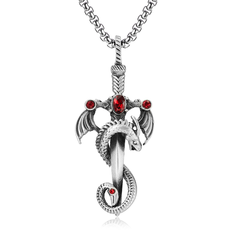 EVBEA Dragon Sword Heavenly Lord Diamond Necklace