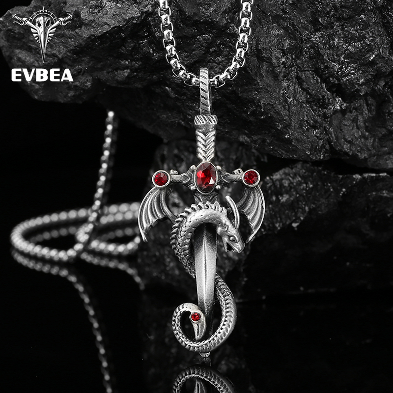 EVBEA Dragon Sword Heavenly Lord Diamond Necklace