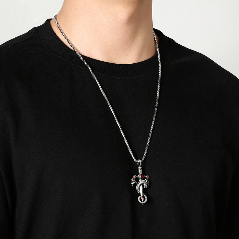 EVBEA Dragon Sword Heavenly Lord Diamond Necklace