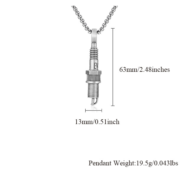EVBEA Spark Plug Pendant Necklace