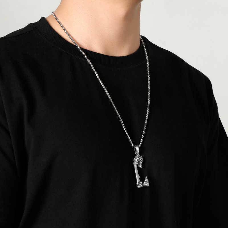EVBEA Viking Battle Axe Necklace