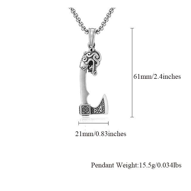 EVBEA Viking Battle Axe Necklace