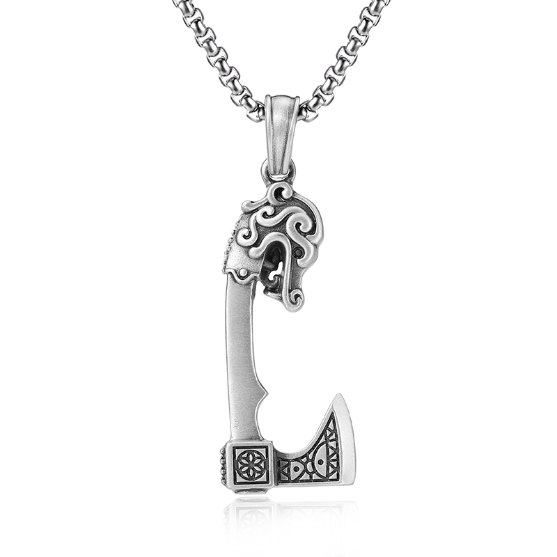 EVBEA Viking Battle Axe Necklace