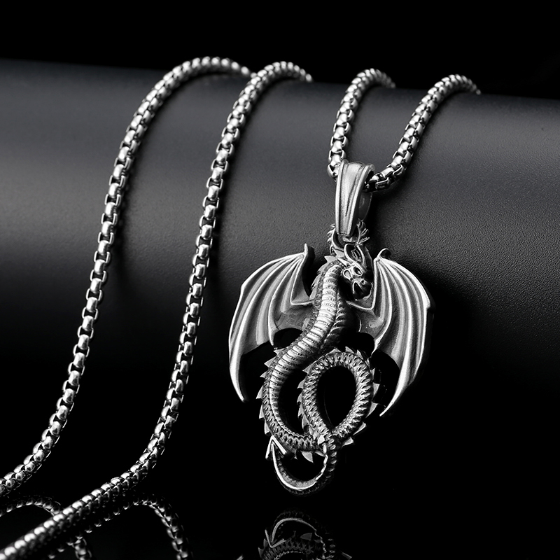 EVBEA Dragon Animal Pendant Necklace