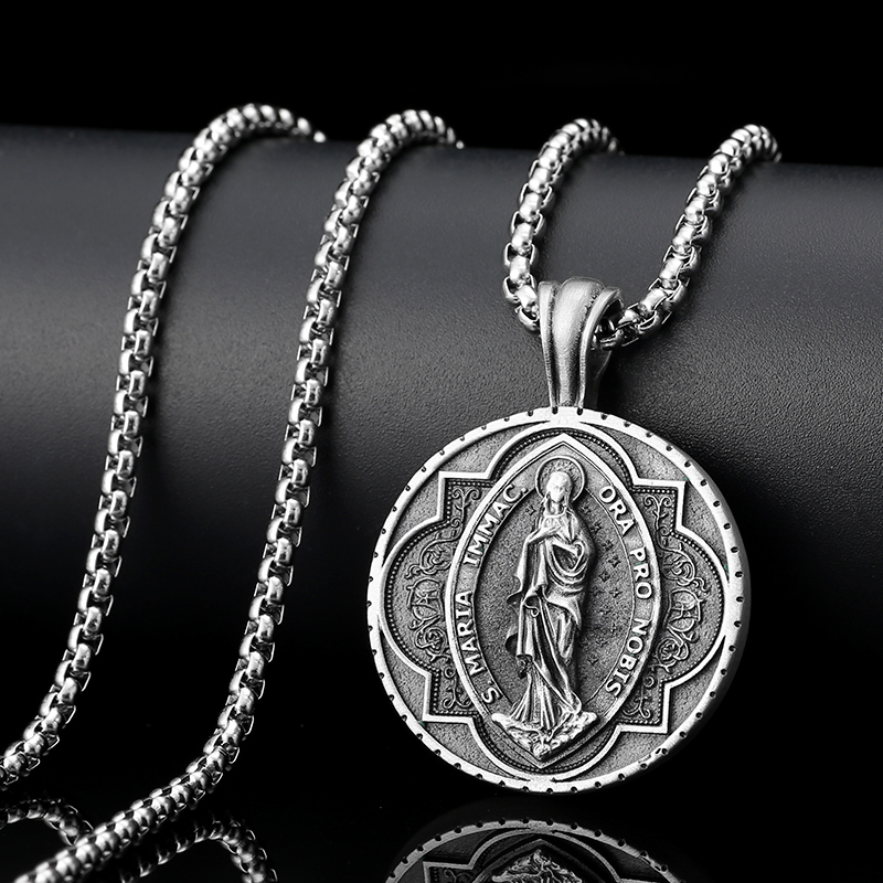 Virgin Mary Pendant Necklace
