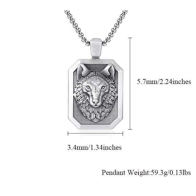 EVBEA Wolf Animal Pendant Necklace