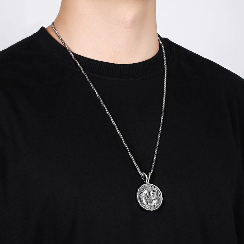 EVBEA Double Dragon Animal Pendant Necklace