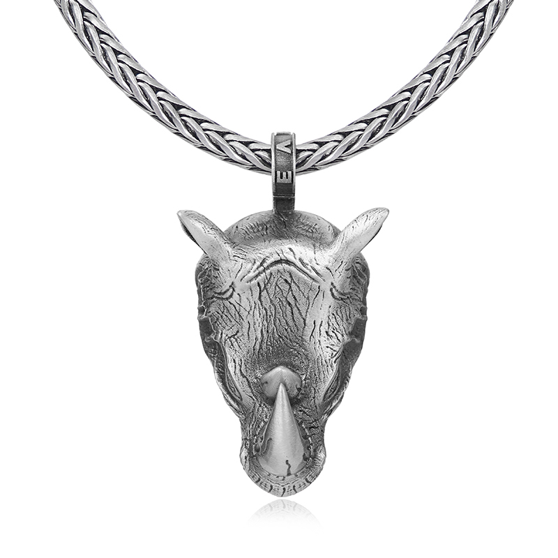 EVBEA Rhinoceros Pendant Necklace