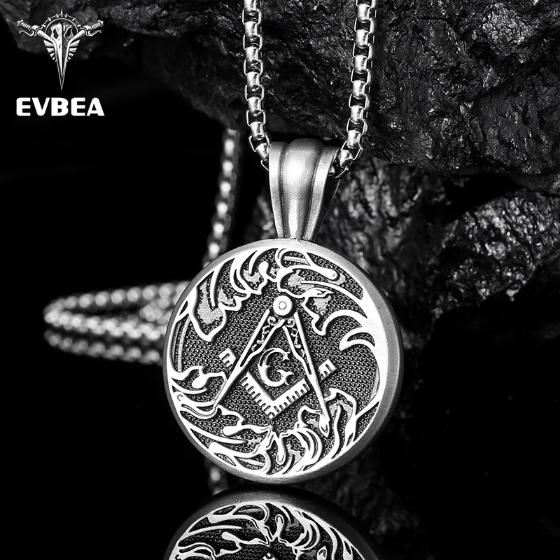 EVBEA Freemason Logo, Eye of Understanding Pendant Necklace