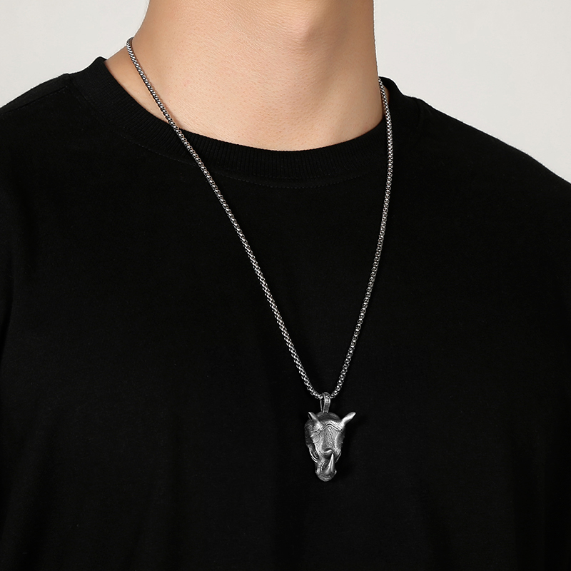 EVBEA Rhinoceros Pendant Necklace