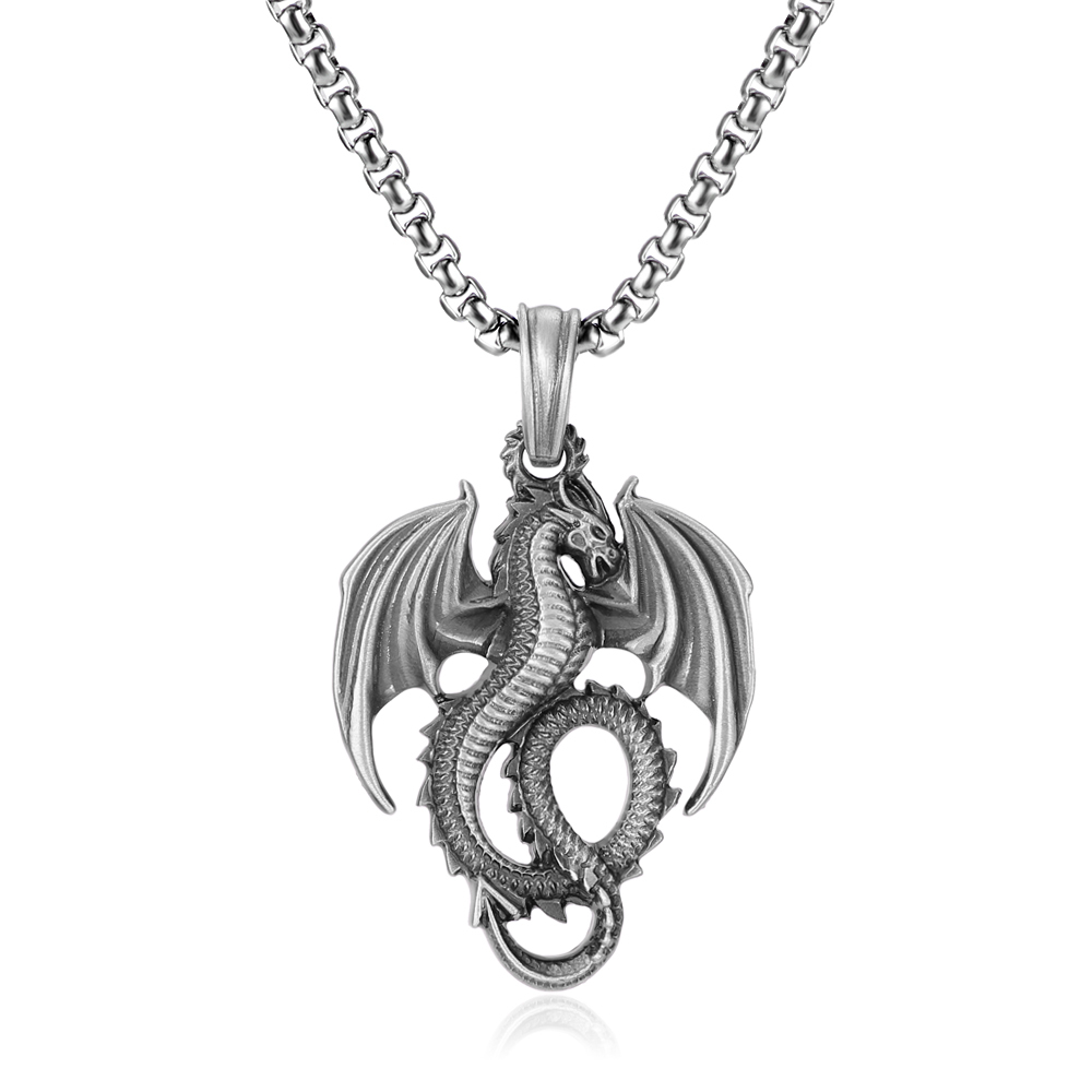 EVBEA Dragon Animal Pendant Necklace