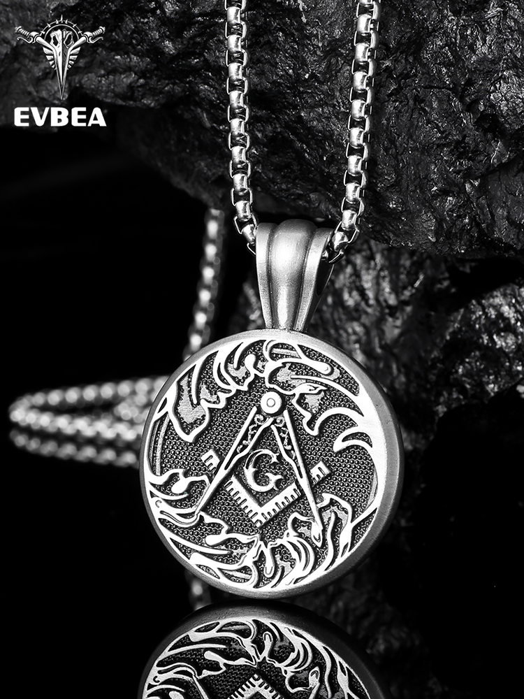 EVBEA Freemason Logo, Eye of Understanding Pendant Necklace