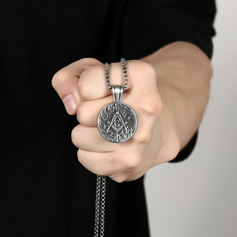 EVBEA Freemason Logo, Eye of Understanding Pendant Necklace