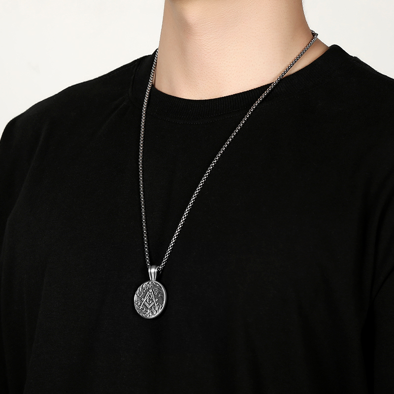 EVBEA Freemason Logo, Eye of Understanding Pendant Necklace